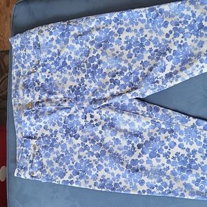 MK floral pattern cropped pants